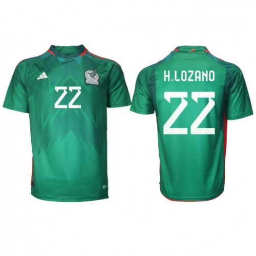 Mexico Hirving Lozano #22 Hjemmebanetrøje VM 2022 Kort ærmer
